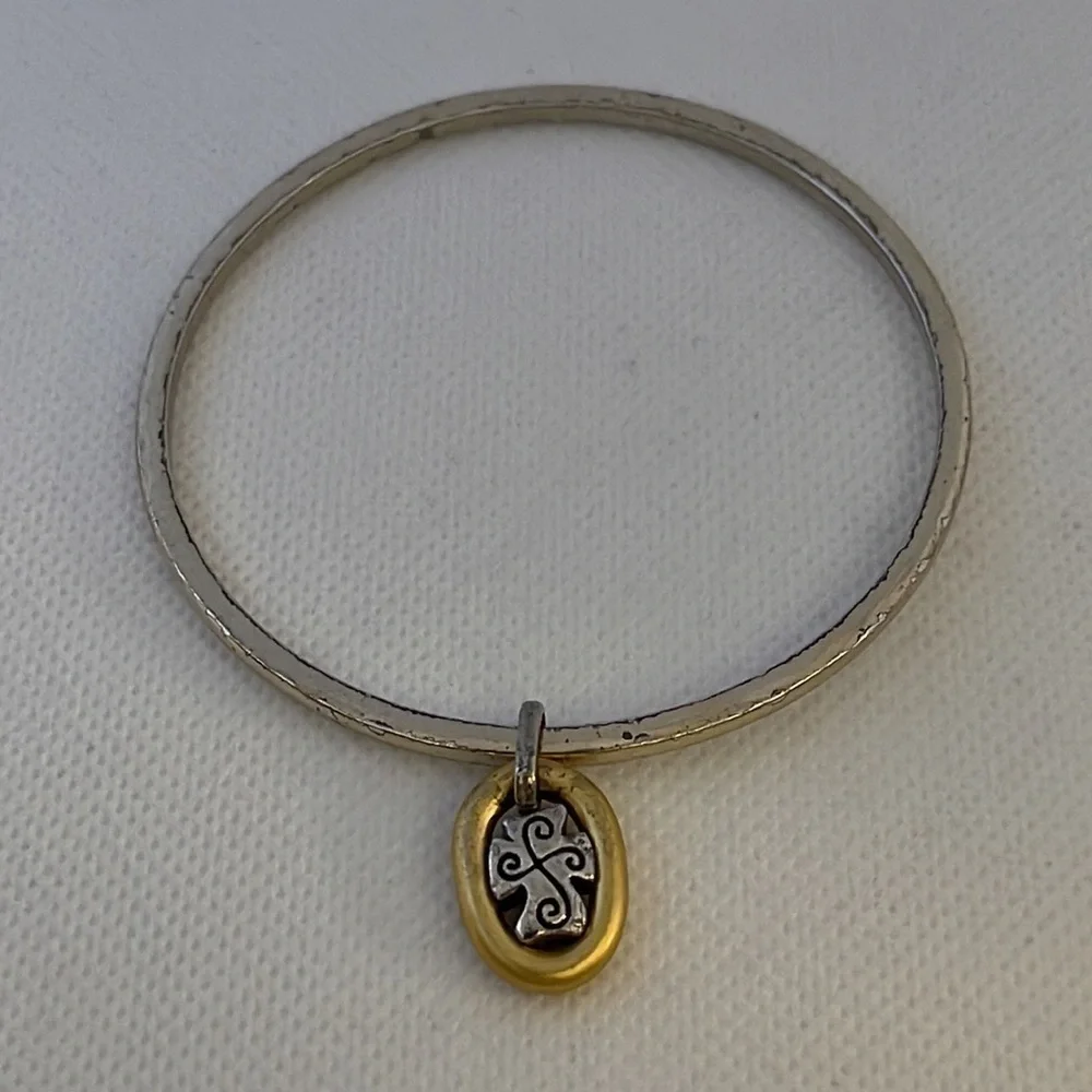 Brighton and Alex & Ani Silver Bangle Bracelets Cross, Cupcake, Friends Forever